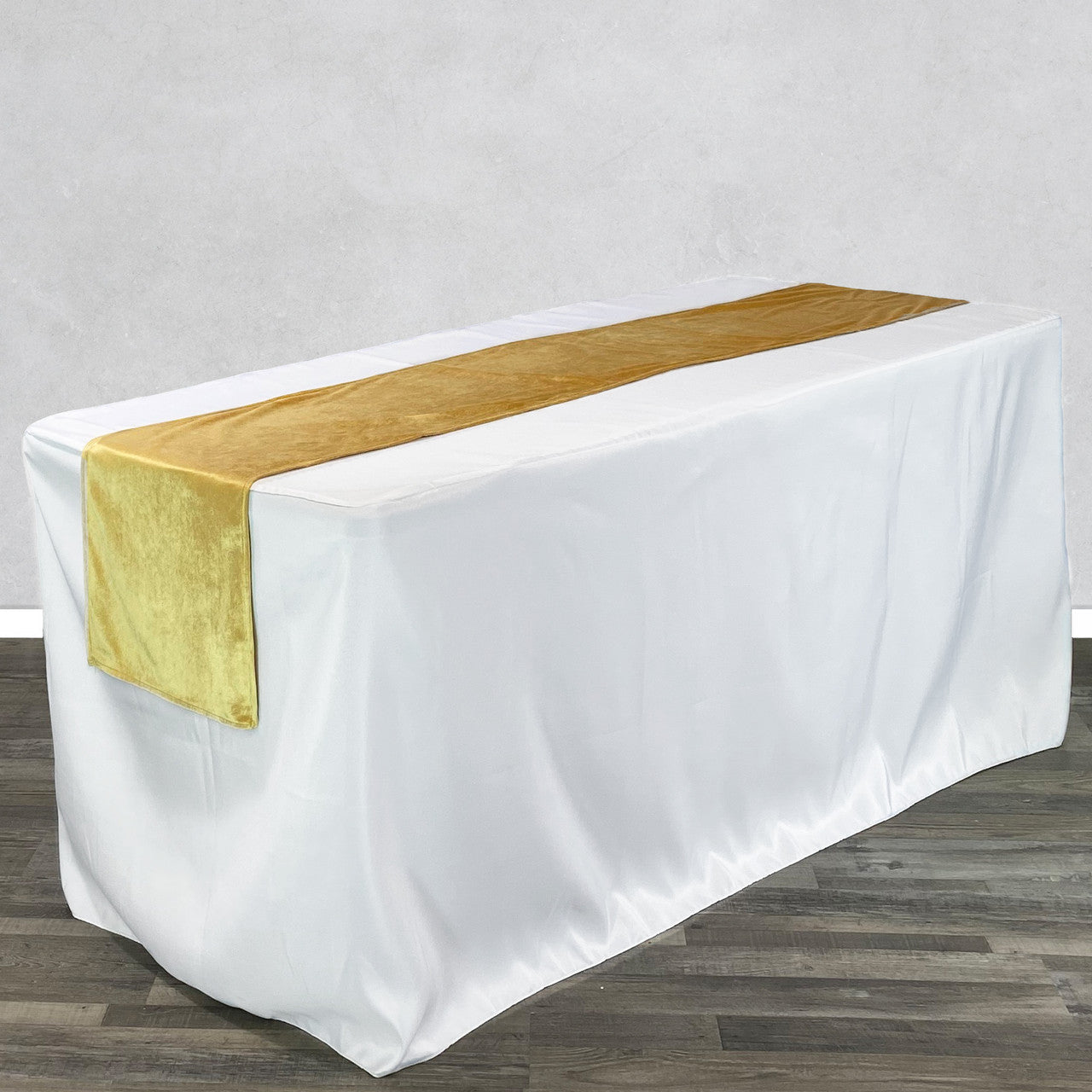 14 x 108 Inch Velvet Table Runner Gold