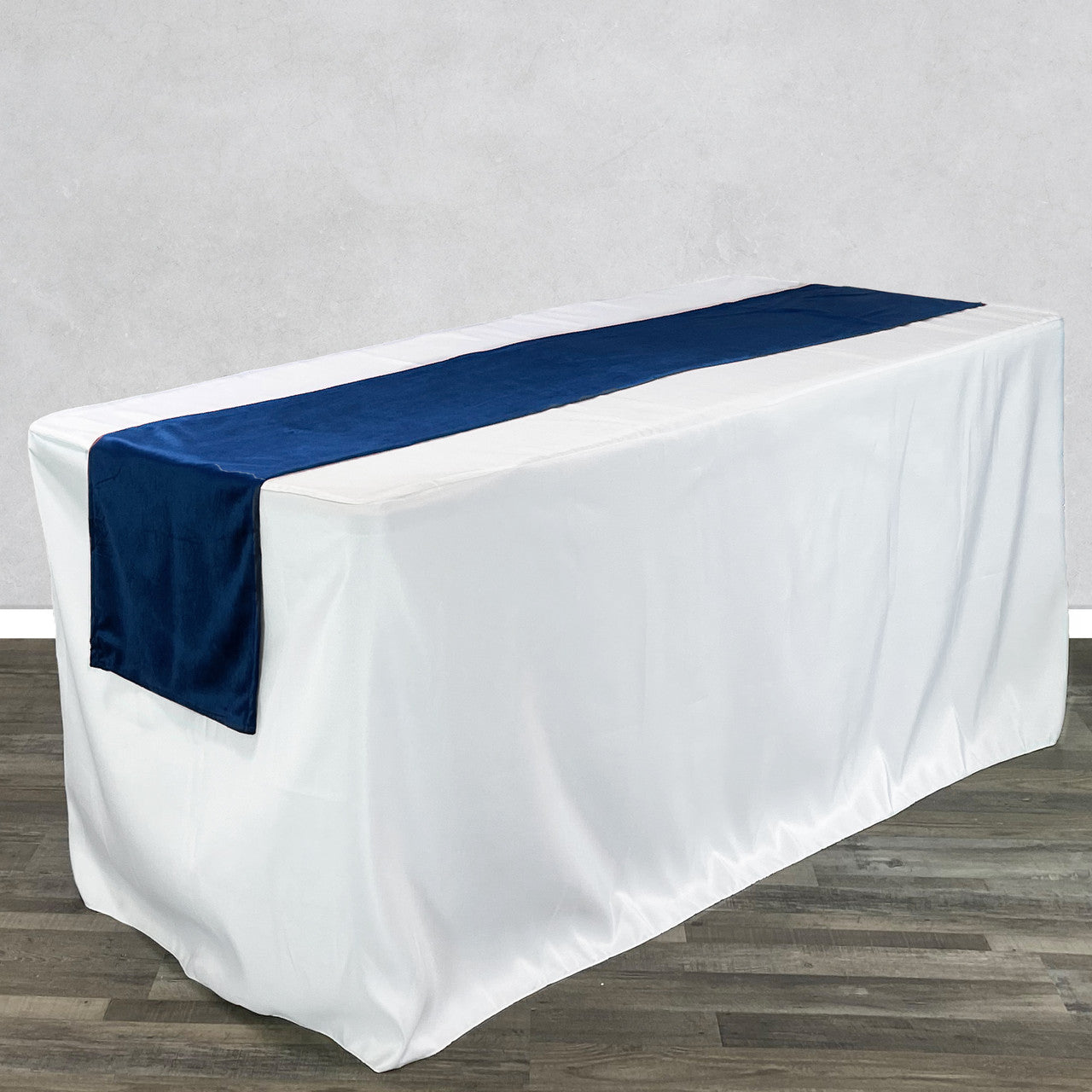 14 x 108 Inch Velvet Table Runner Navy Blue