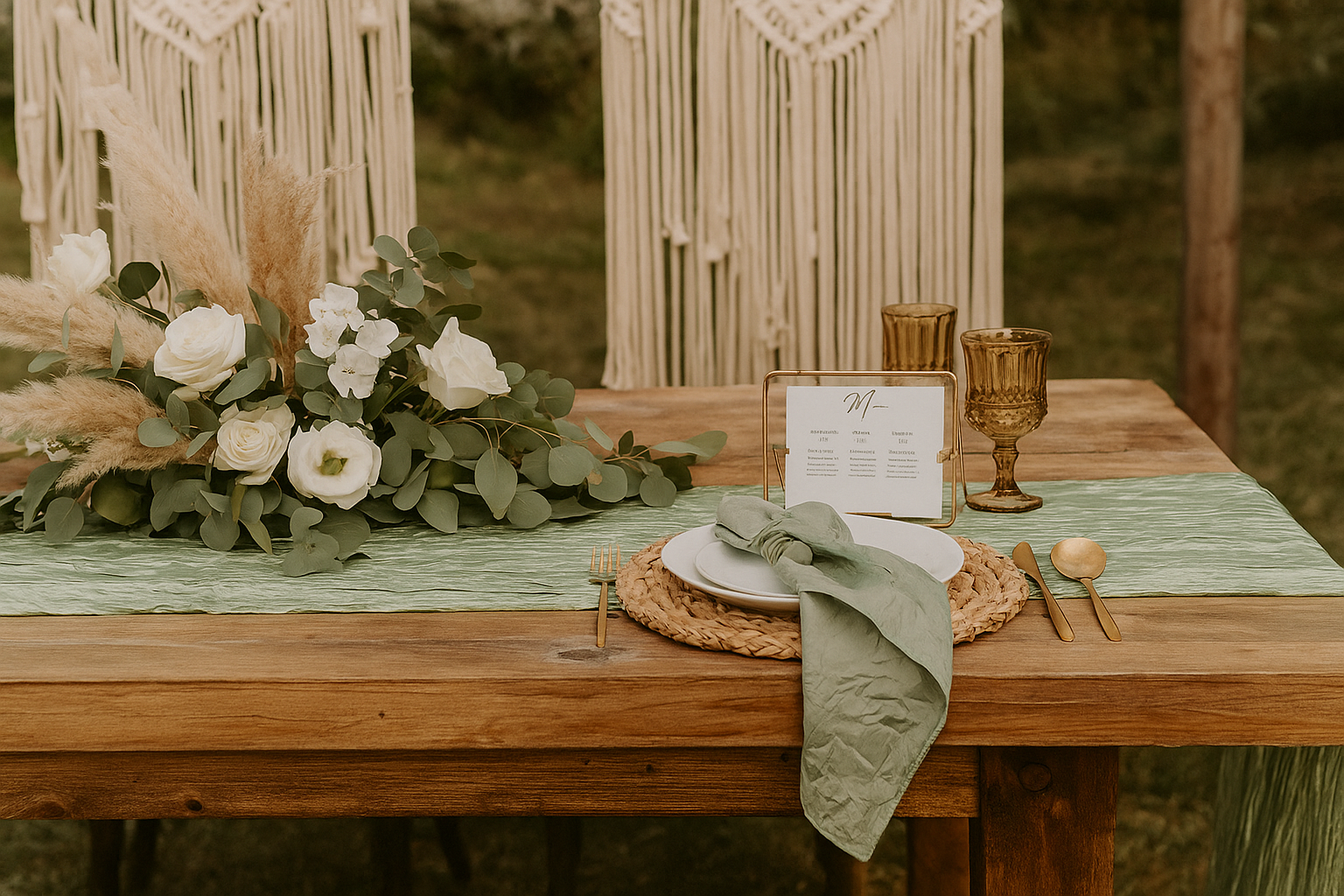 14 x 108 Inch Crinkle Taffeta Table Runner Sage