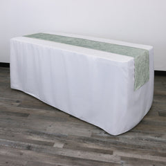 14 x 108 Inch Crushed Velvet Table Runner Sage