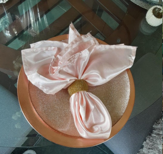 20 inch Satin Cloth Napkins Blush (Pack of 10)