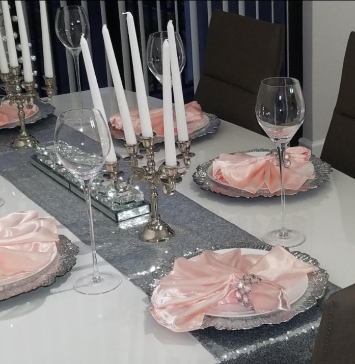 20 inch Satin Cloth Napkins Blush (Pack of 10)