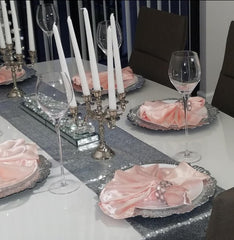 20 inch Satin Cloth Napkins Blush (Pack of 10)