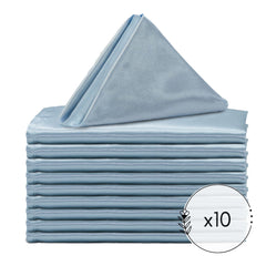 20 Inch Satin Cloth Napkins Dusty Blue (Pack of 10)