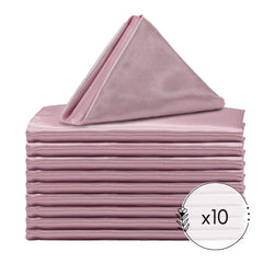 20 Inch Satin Cloth Napkins Dusty Rose (Pack of 10)