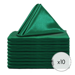 20 inch Satin Cloth Napkins Hunter Green