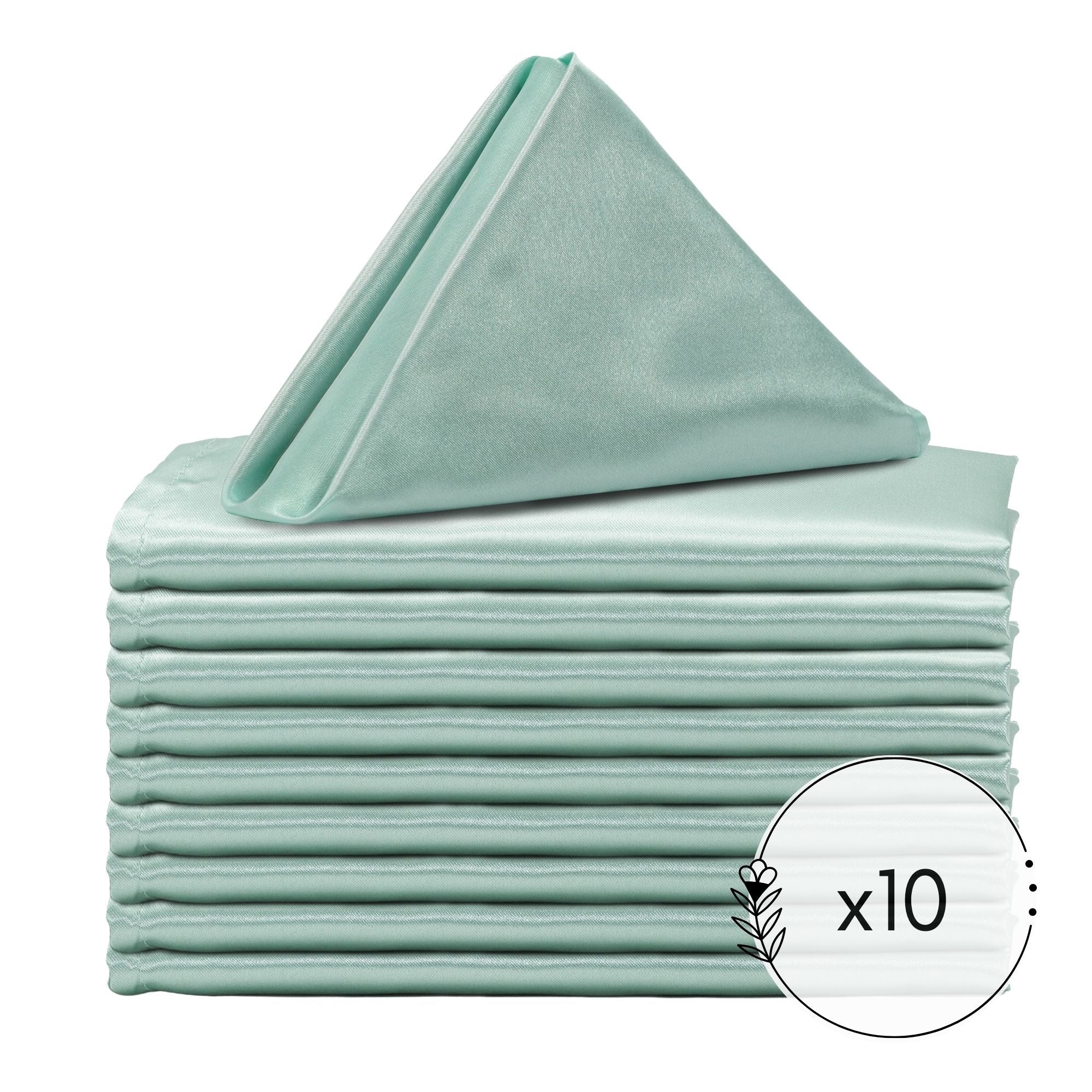 20 inch Satin Cloth Napkins Tiffany (Pack of 10)