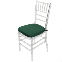 10 Pack Stretch Spandex Chiavari Pad Cover with Ties Hunter Green