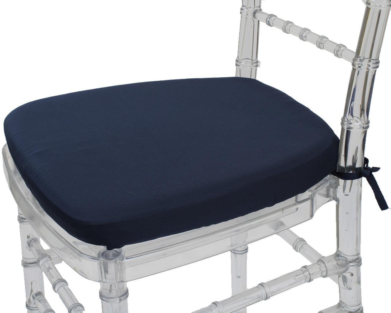 10 Pack Stretch Spandex Chiavari Pad Cover with Ties Navy Blue