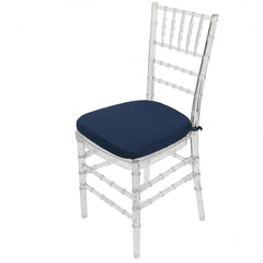 10 Pack Stretch Spandex Chiavari Pad Cover with Ties Navy Blue