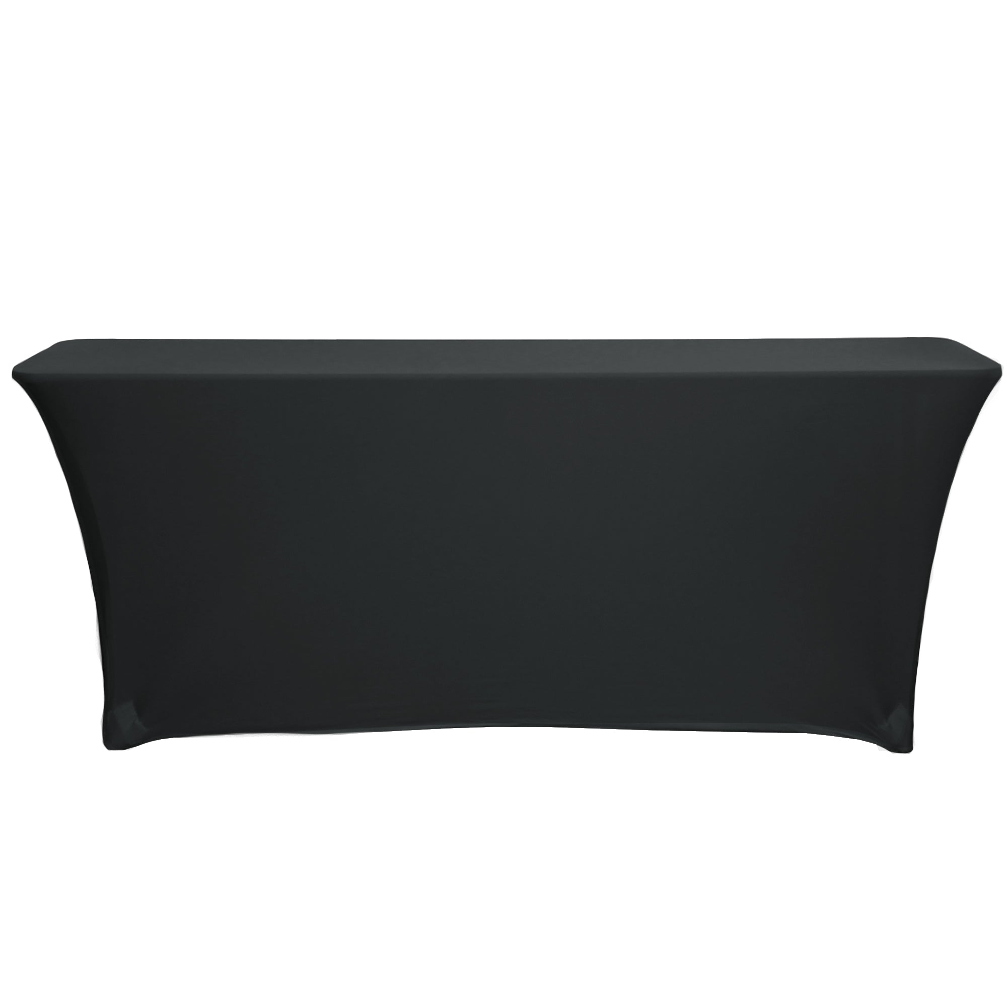 6 Ft  x 18 Inches Open Back Classroom Spandex Table Cover Black