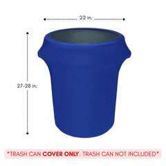 32 Gallon Spandex Trash Can/Waste Container Cover Royal Blue