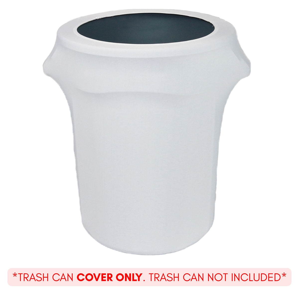 32 Gallon Spandex Trash Can/Waste Container Cover White