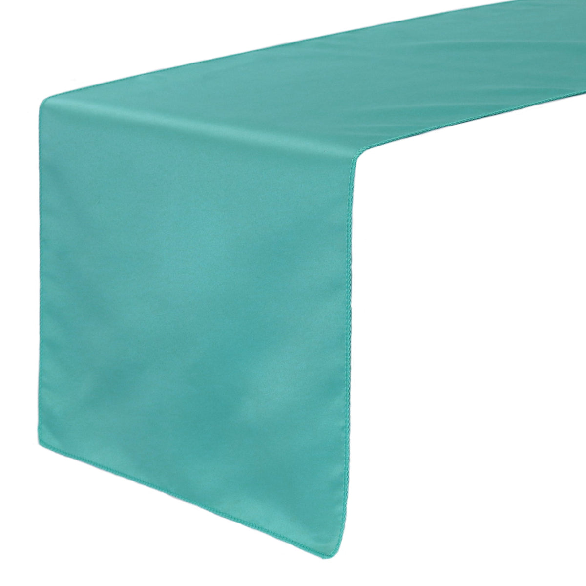 14 x 108 inch L'amour Satin Table Runner Turquoise