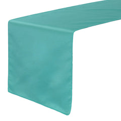 14 x 108 inch L'amour Satin Table Runner Turquoise
