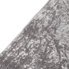 120 Inch Round Crushed Velvet Tablecloth Dark Silver