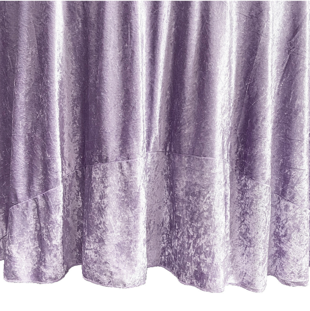 120 Inch Round Crushed Velvet Tablecloth Lavender