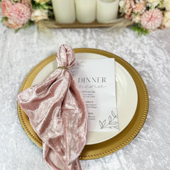 20 Inch Crushed Velvet Cloth Napkins Blush (Pack of 10)