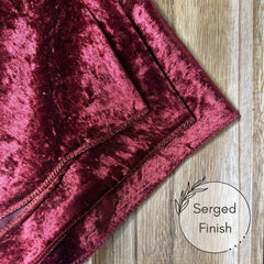20 Inch Crushed Velvet Cloth Napkins Burgundy (Pack of 10)