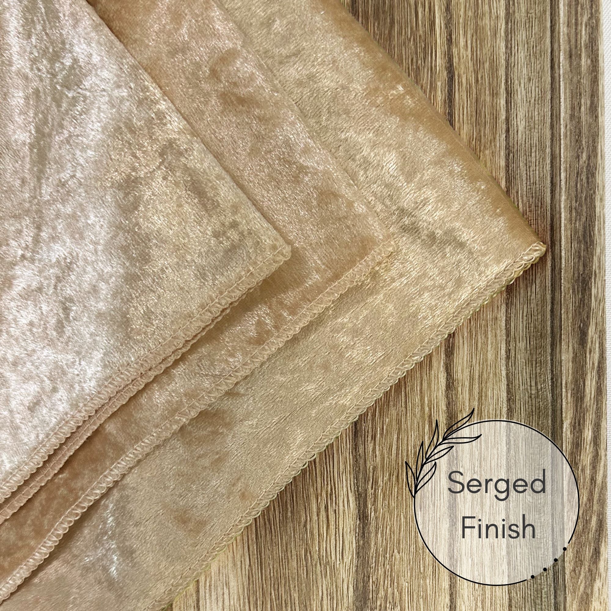 20 Inch Crushed Velvet Cloth Napkins Champagne (Pack of 10)