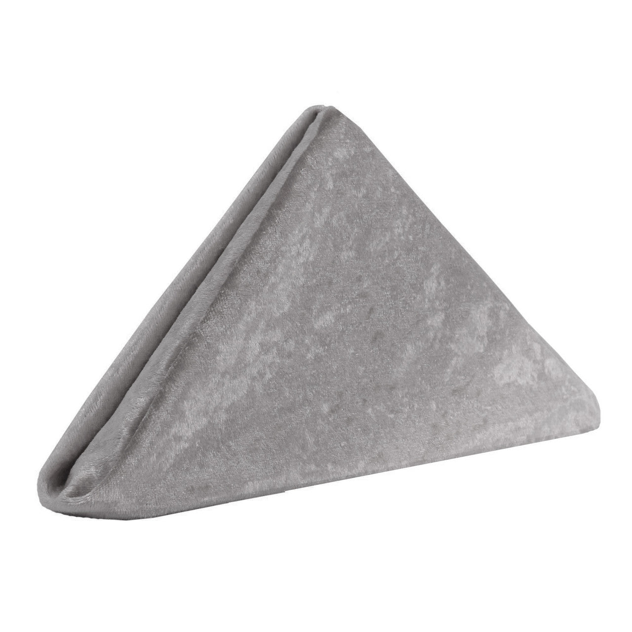 10 Pack 20 Inch Crushed Velvet Cloth Napkins Dark Silver