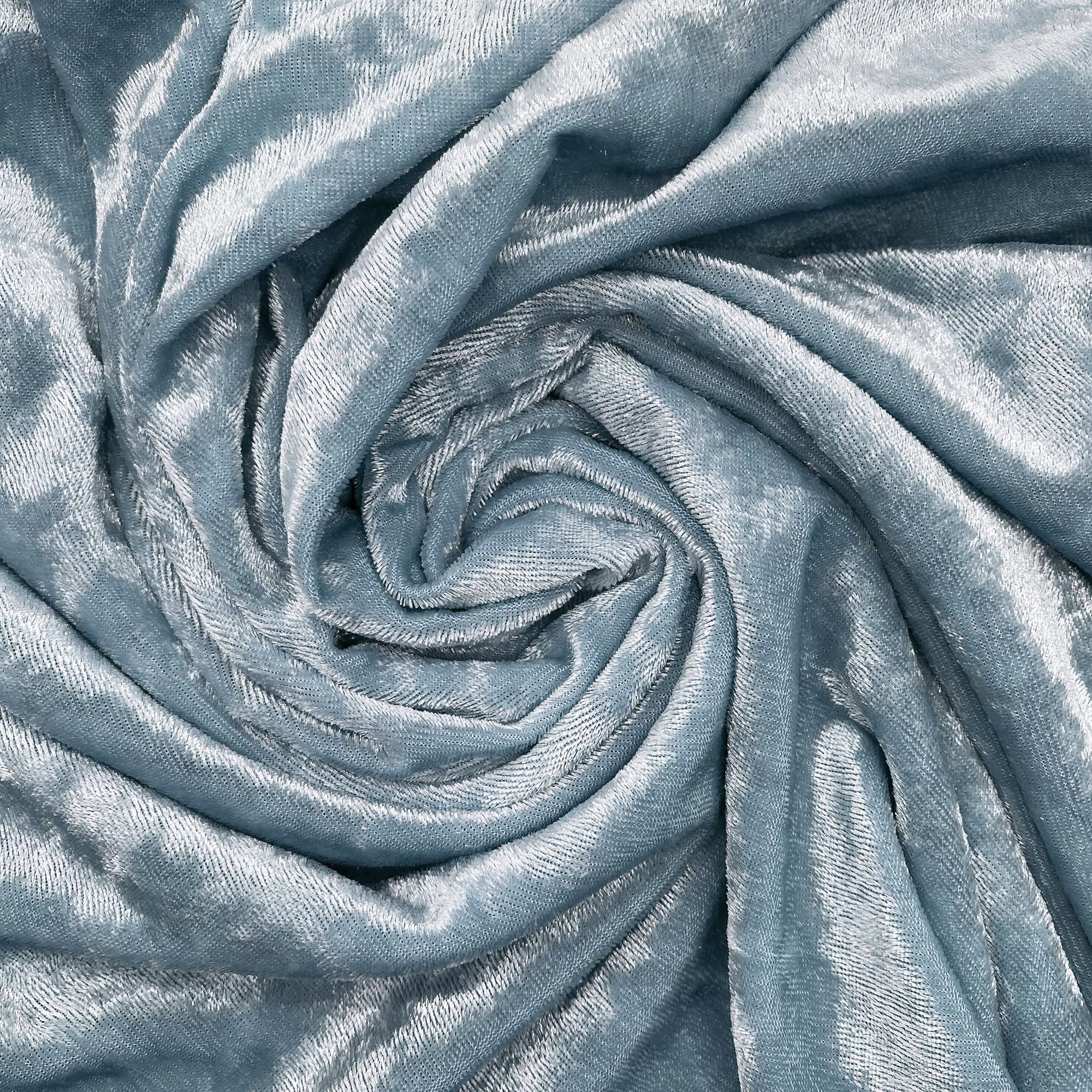 20 Inch Crushed Velvet Cloth Napkins Dusty Blue (Pack of 10)