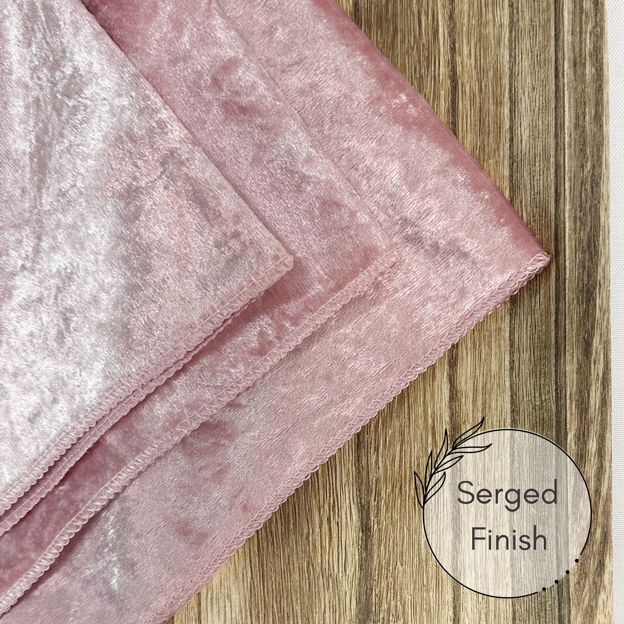 20 Inch Crushed Velvet Cloth Napkins Dusty Rose (Pack of 10)