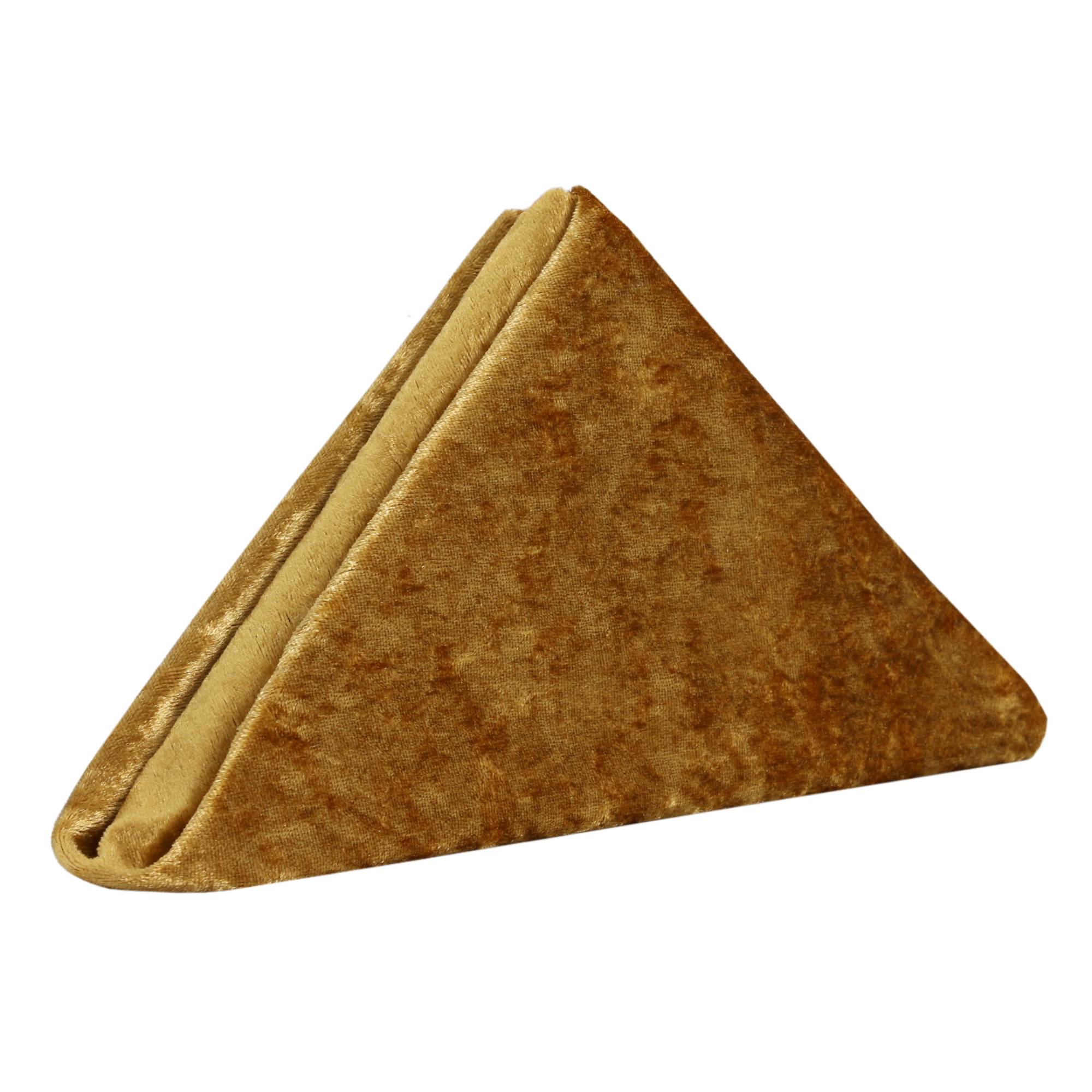 10 Pack 20 Inch Crushed Velvet Cloth Napkins Gold
