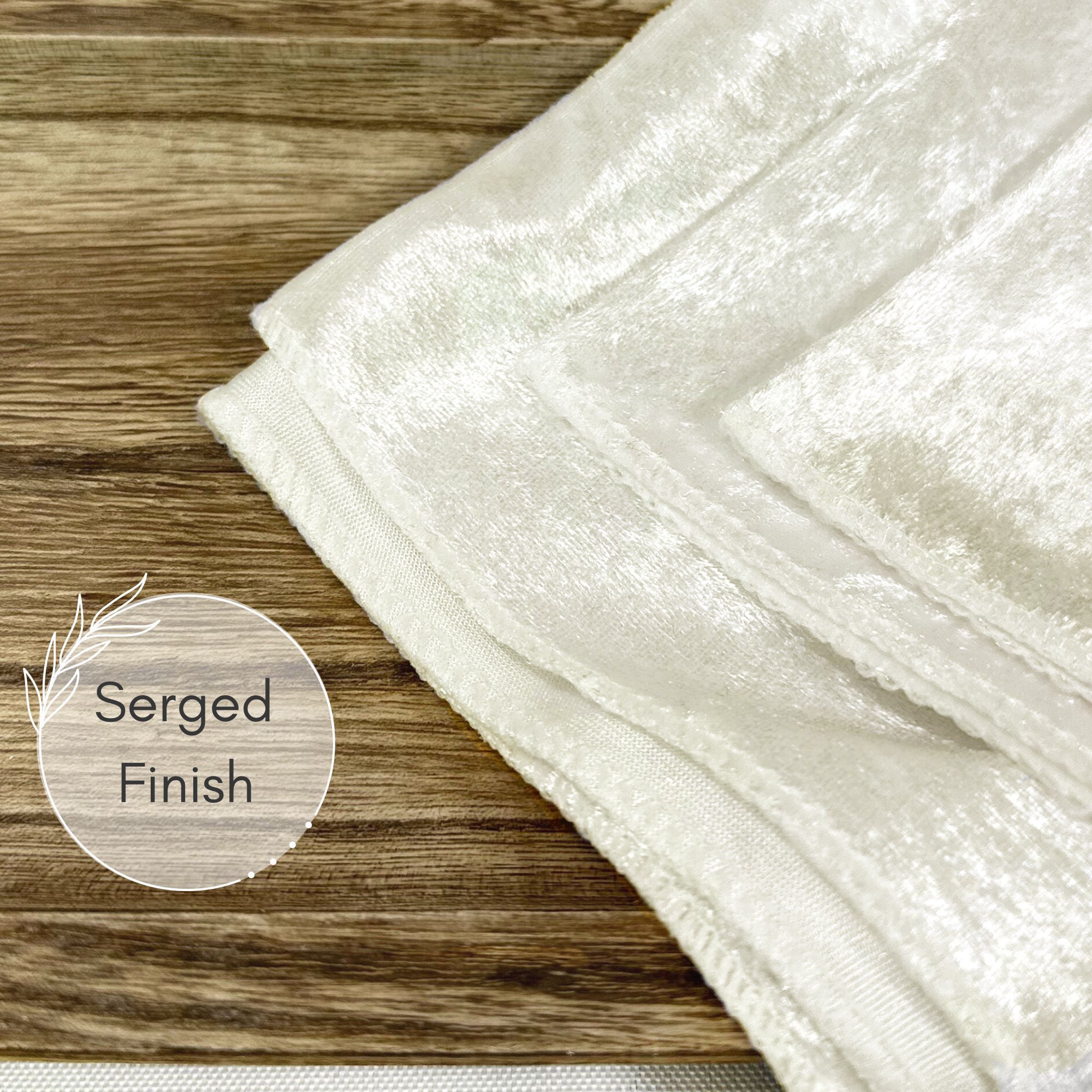 10 Pack 20 Inch Crushed Velvet Cloth Napkins Ivory