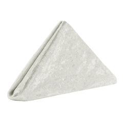 10 Pack 20 Inch Crushed Velvet Cloth Napkins Ivory