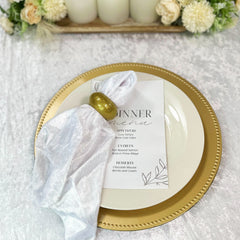 10 Pack 20 Inch Crushed Velvet Cloth Napkins White