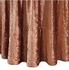 120 Inch Round Crushed Velvet Tablecloth Terracotta